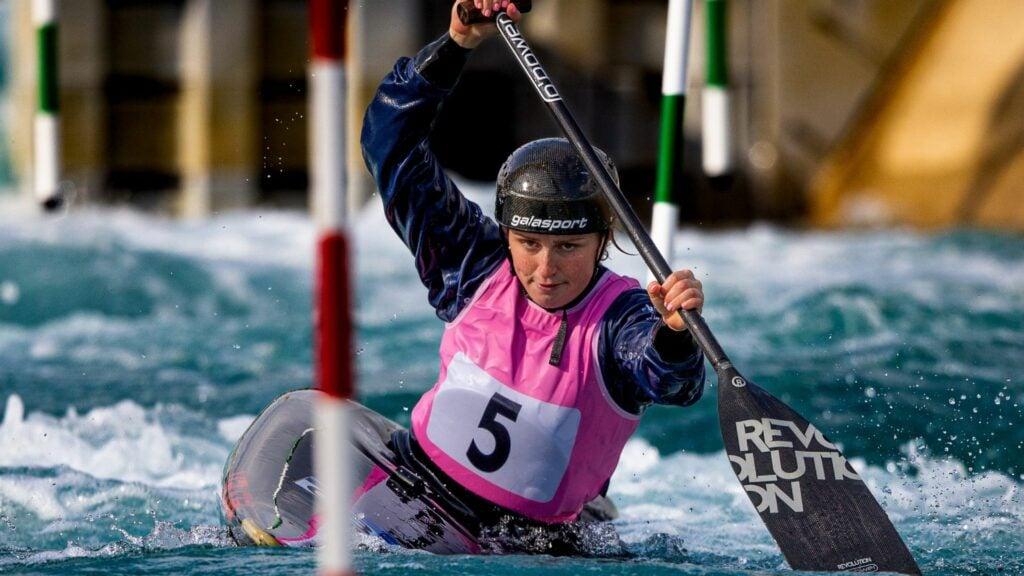Phoebe Spicer in action on the water
