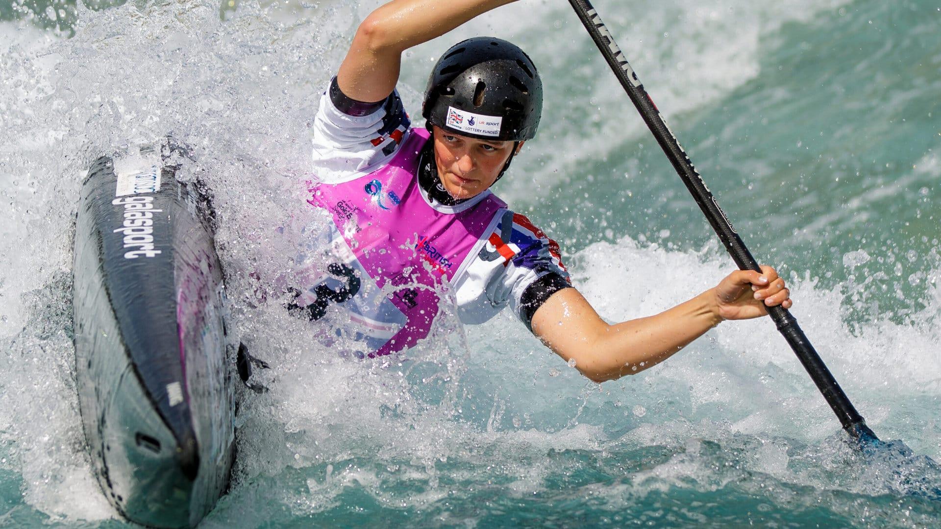 Mallory Franklin in action at the Slalom World Cup 2014