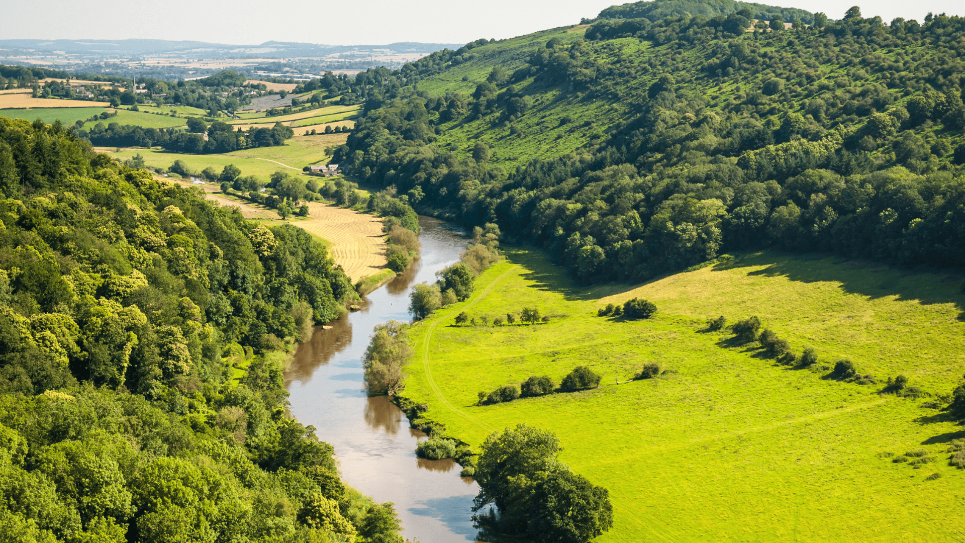 Image of Symonds Yat in the sunshine. Environment and Sustainability