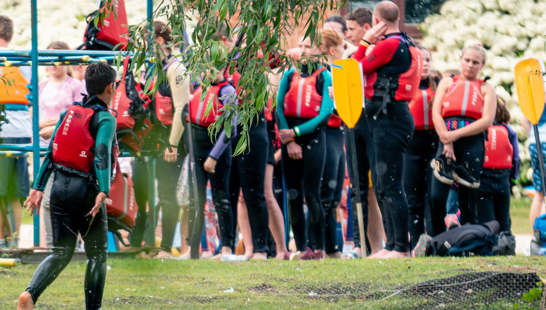 People waiting to paddle at an event. Used on the event toolkit On The Day page.