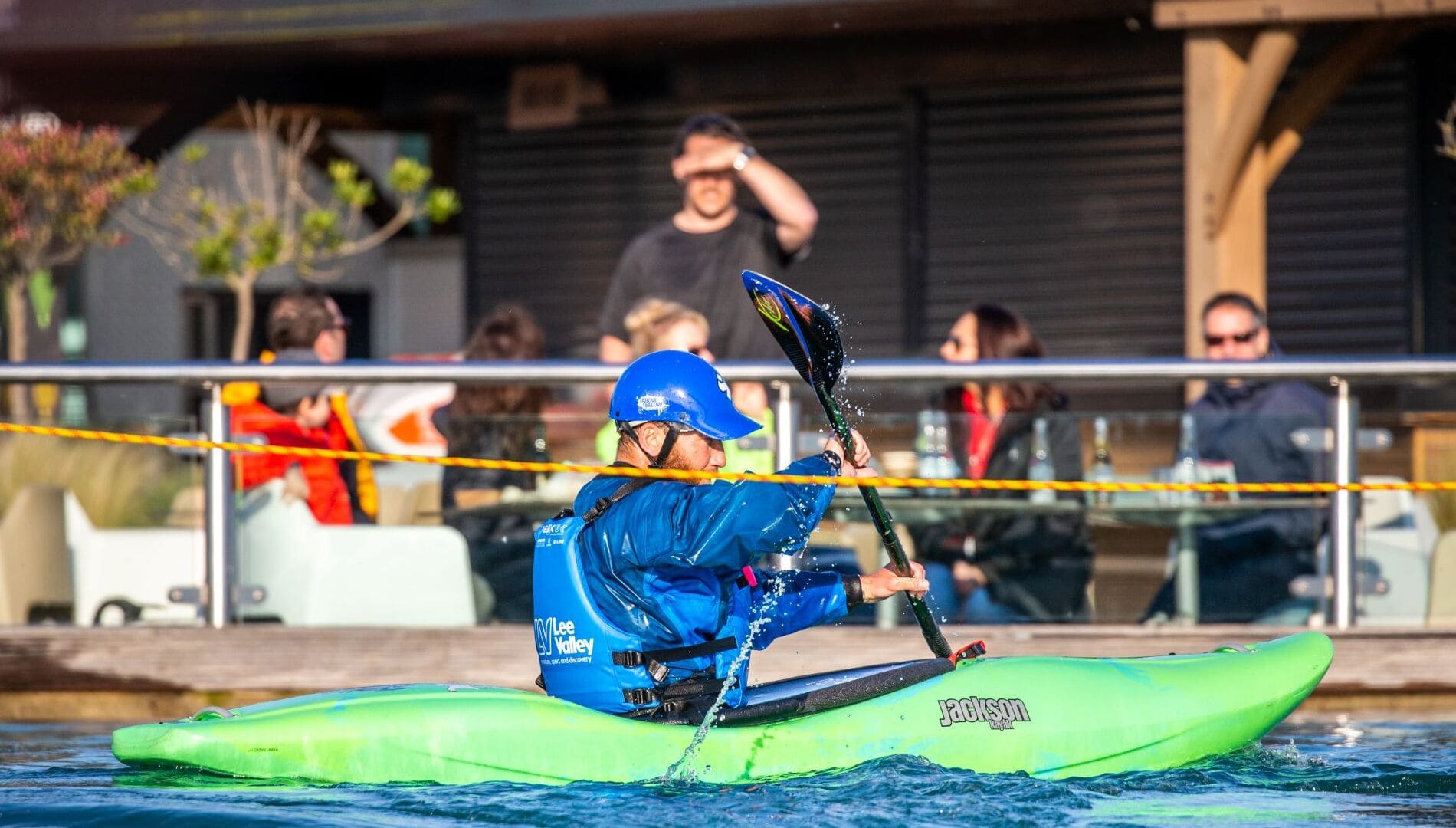 Lee Valley with athlete in action. Used on Events Toolkit venue page.