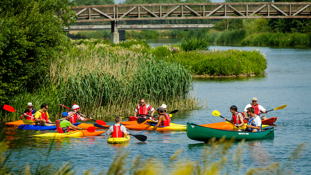 Mixed group of paddlers. The Paddle UK People Strategy.