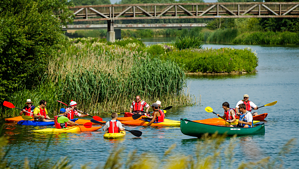 Mixed group of paddlers. The Paddle UK People Strategy.