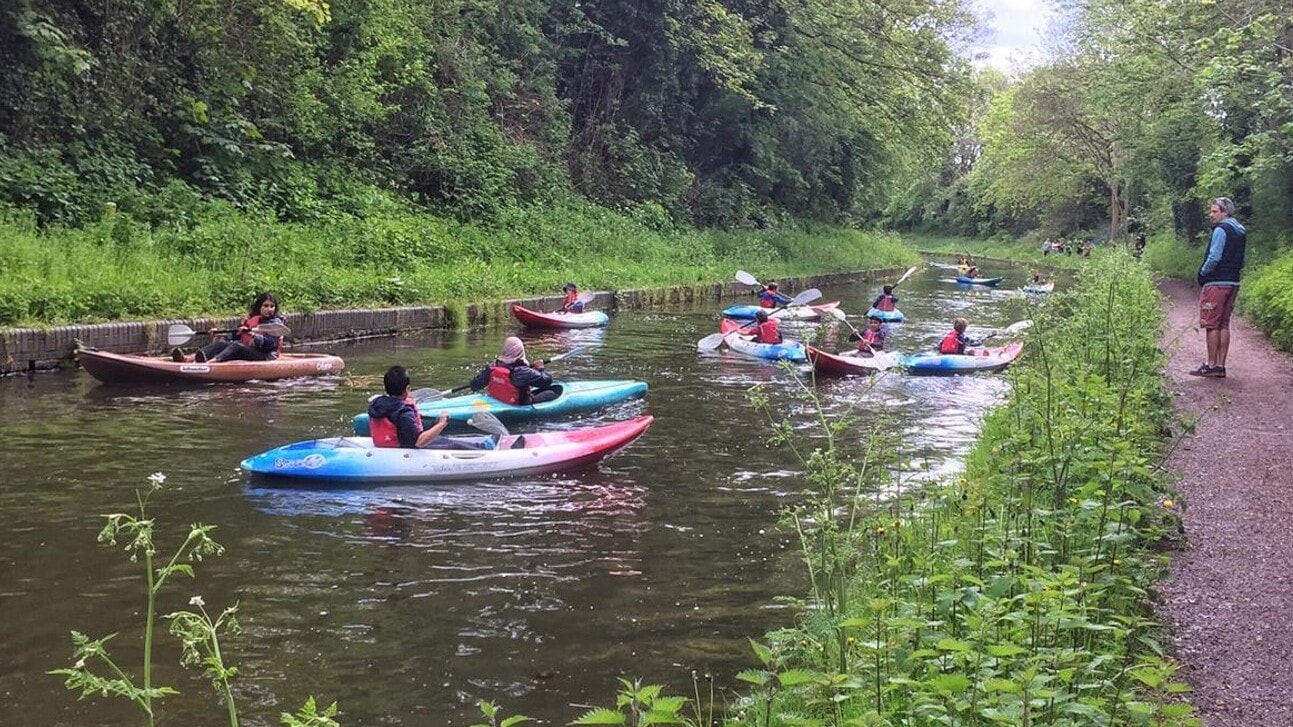 Paddlers taking part in the Aspire & Succeed project