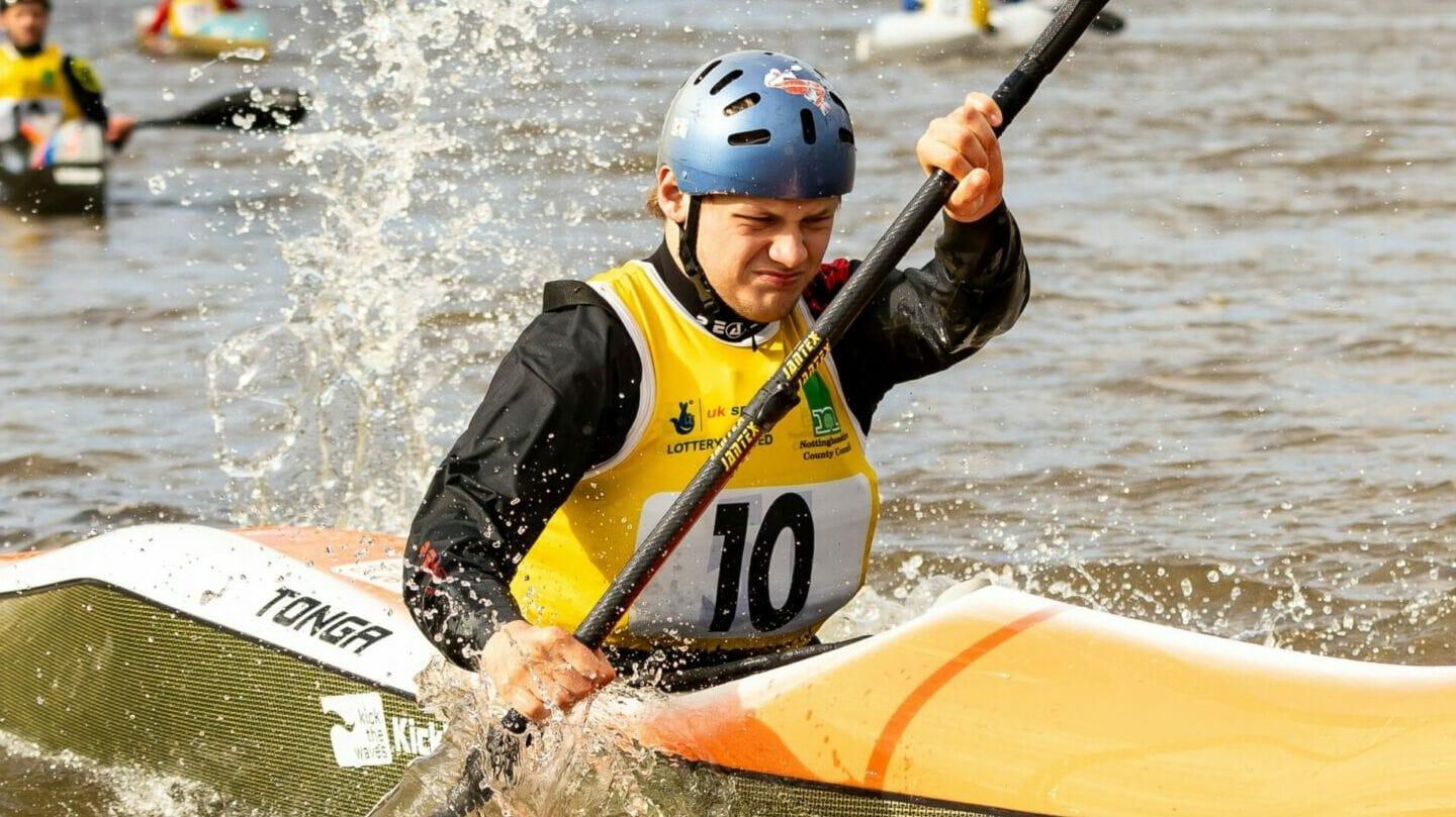 Paddler on the Trent
