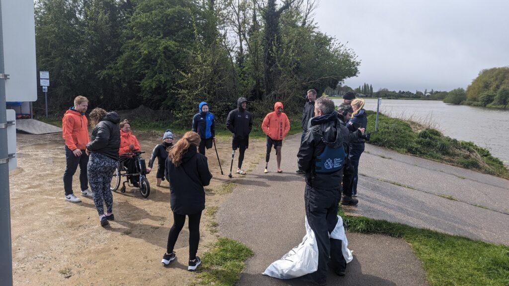 Paracanoe team get a briefing on cleanups