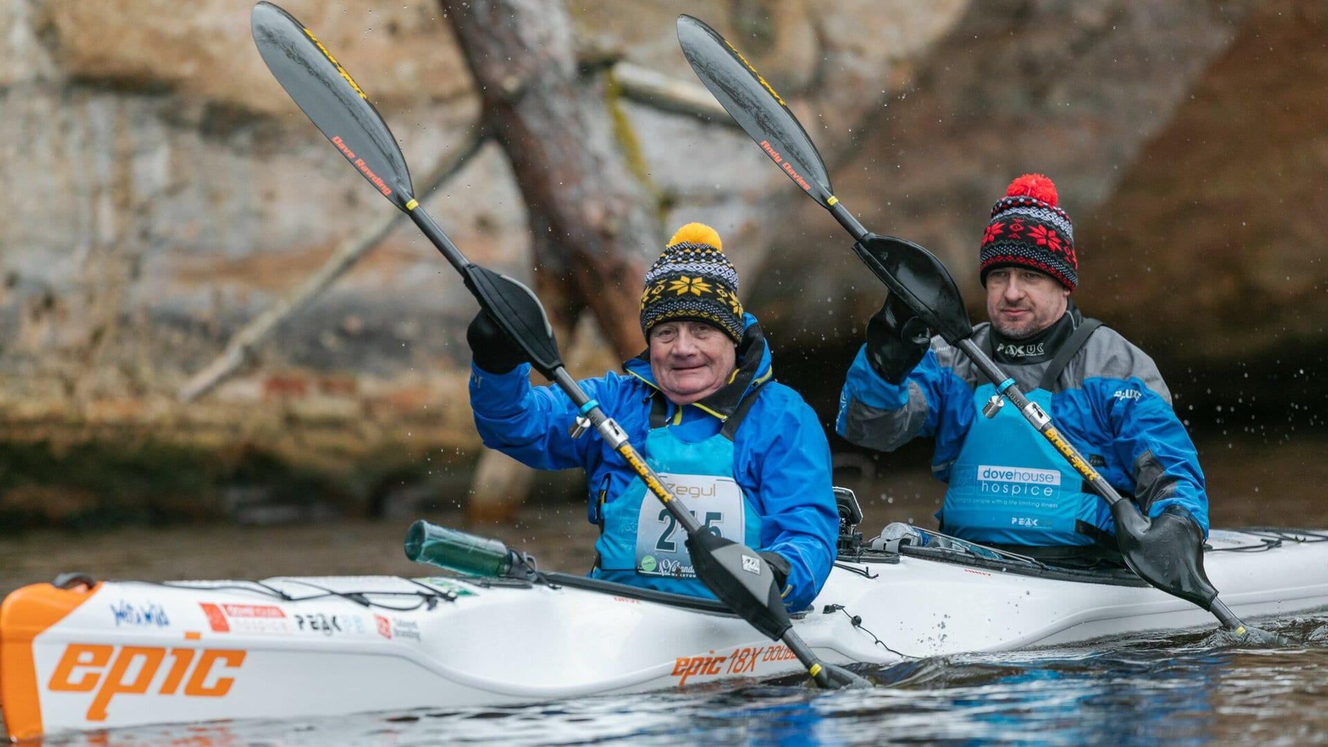 Dave Rawding and Andy Davies paddling the Vohandu Marathon