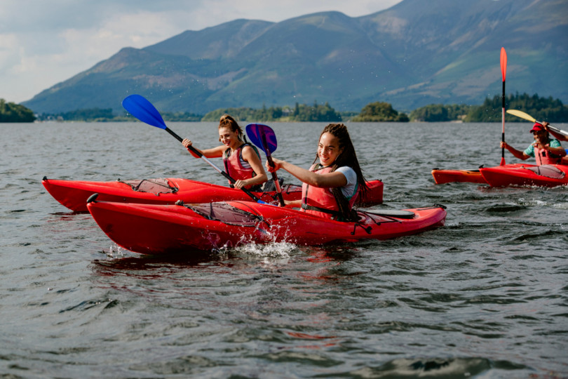 Woman in a kayak