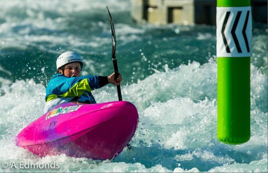 Kayak cross competitor