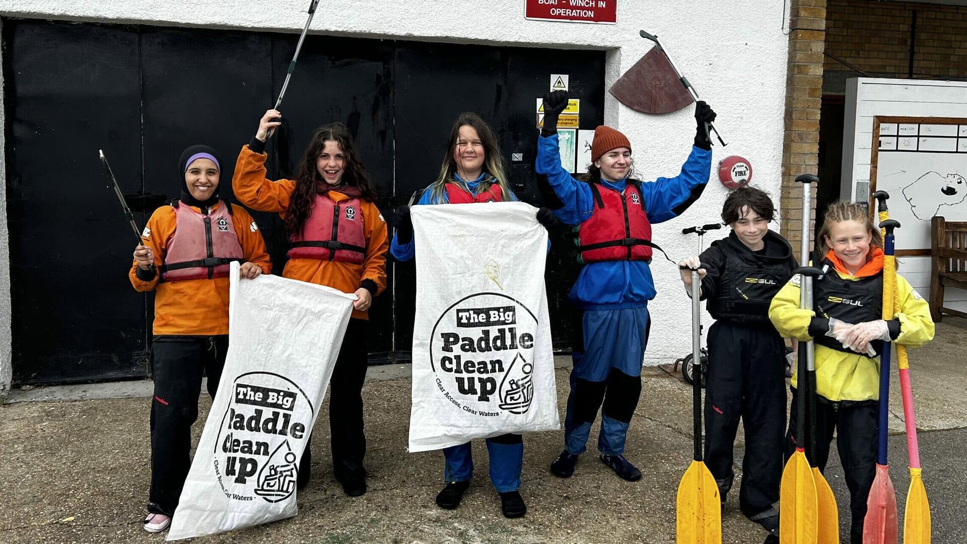Paddlers who have taken part in a cleanup