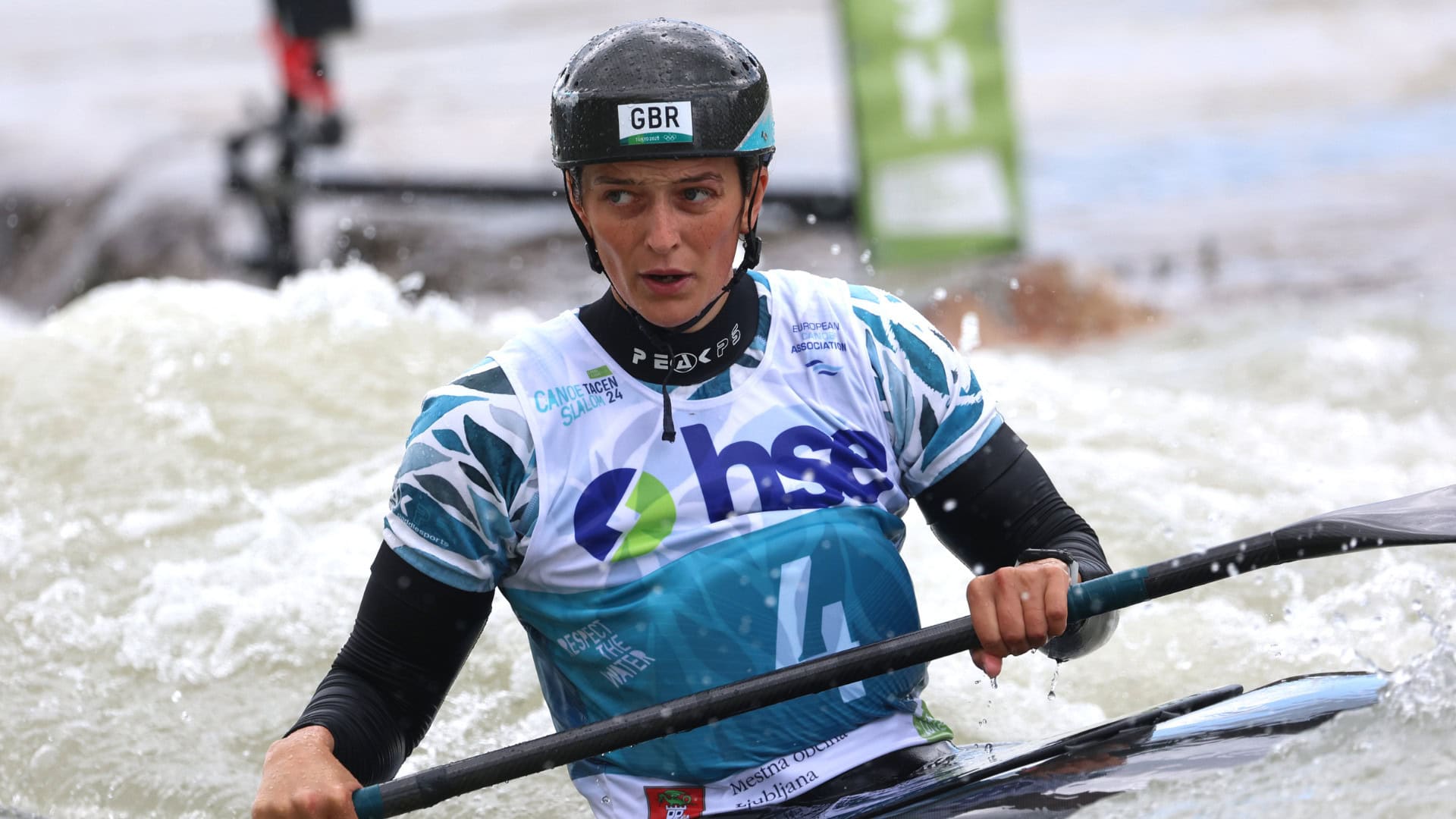 Mallory Franklin wins bronze in the K1 at the European Championships in tacen.