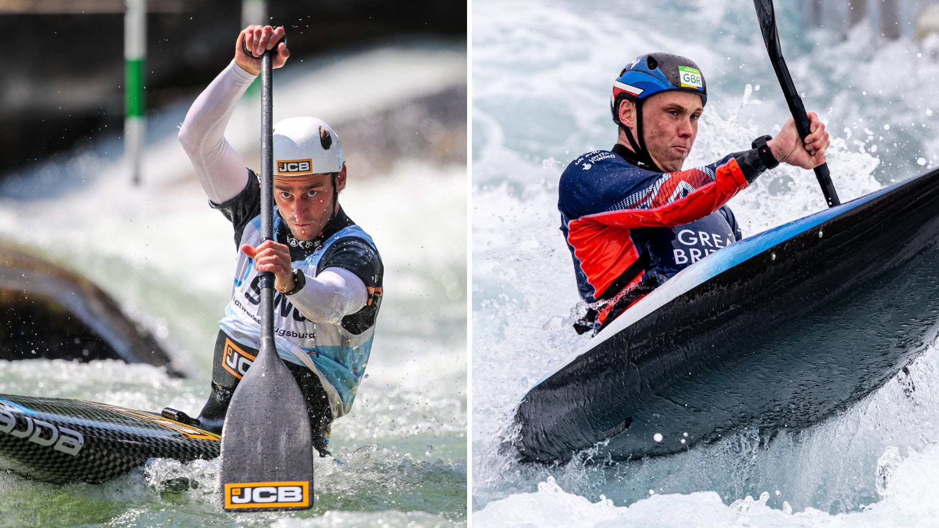Adam Burgess and Joe Clarke in action