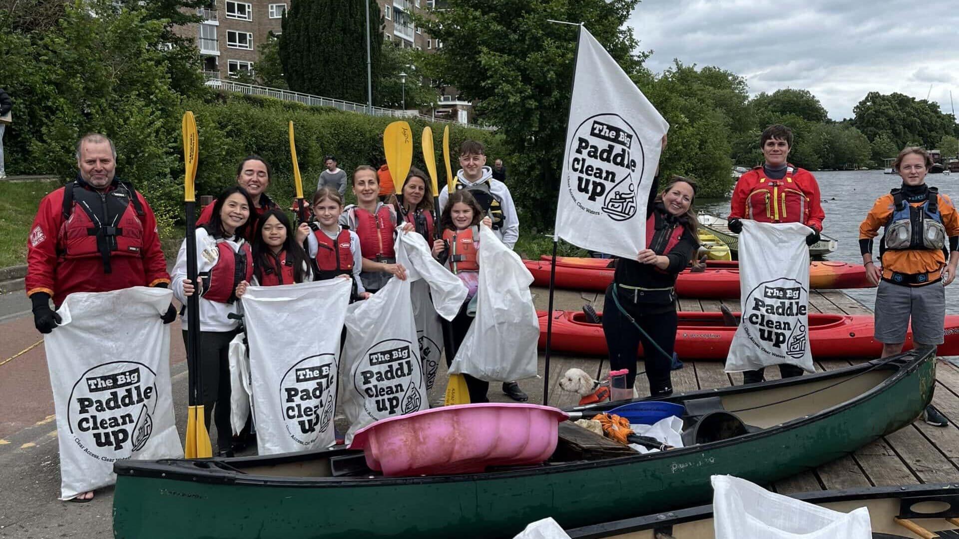 Paddlers who have taken part in the Big Paddle Clean-up