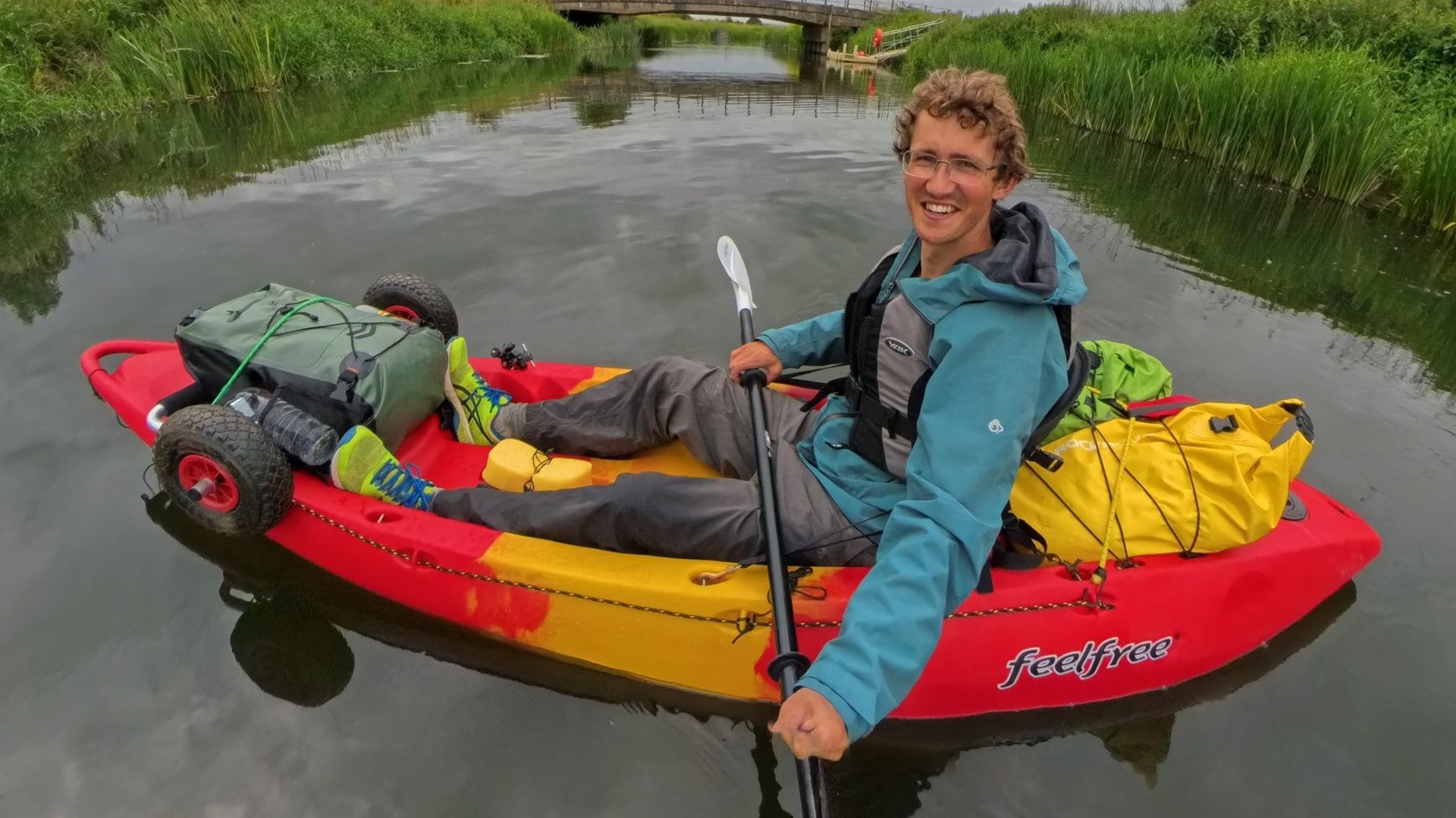 Ed Pratt on his kayak