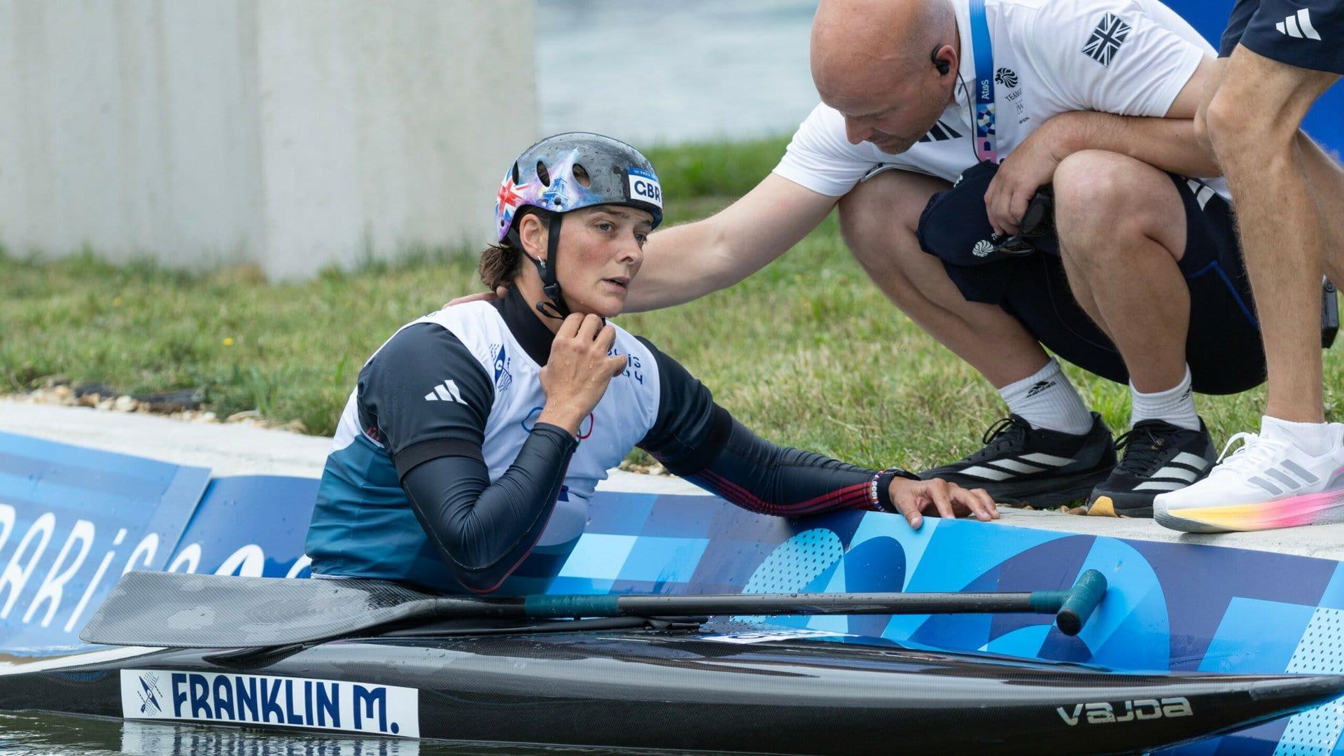 Mallory is consoled by coach Richard Hounslow