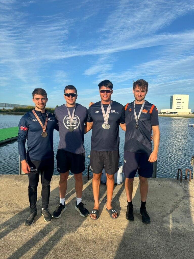 Medalists at the World University Championships Canoe Sports in Portugal