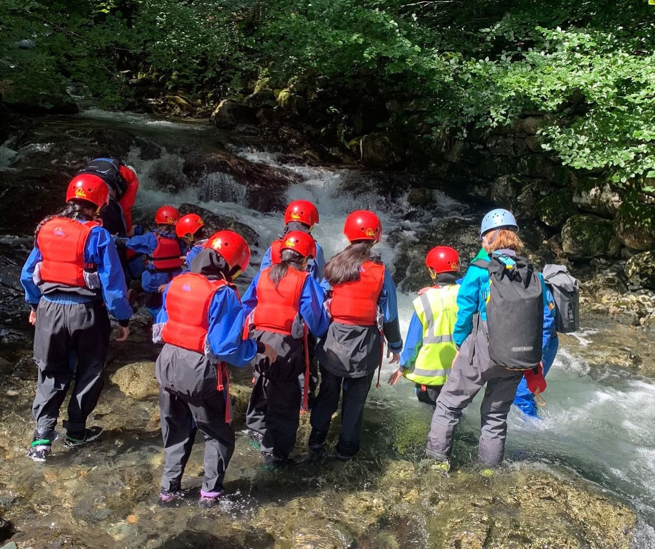 Muslim Scouts ghyll scrambling trip in Coniston