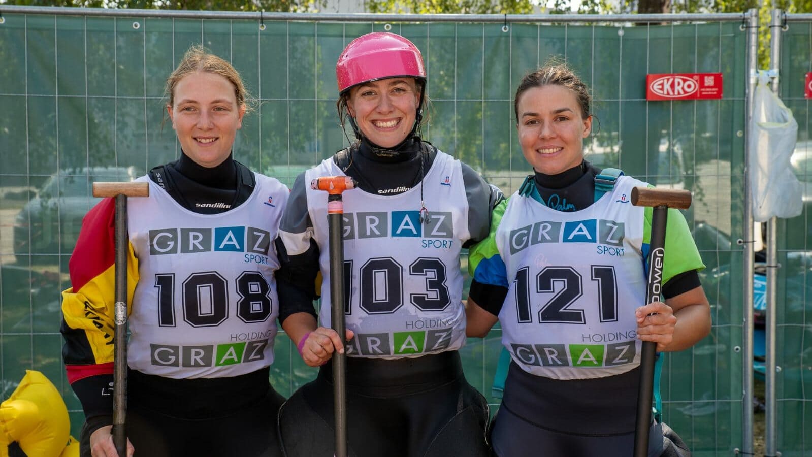 Ottilie Robinson Shaw in Graz after winning the C1W competition
