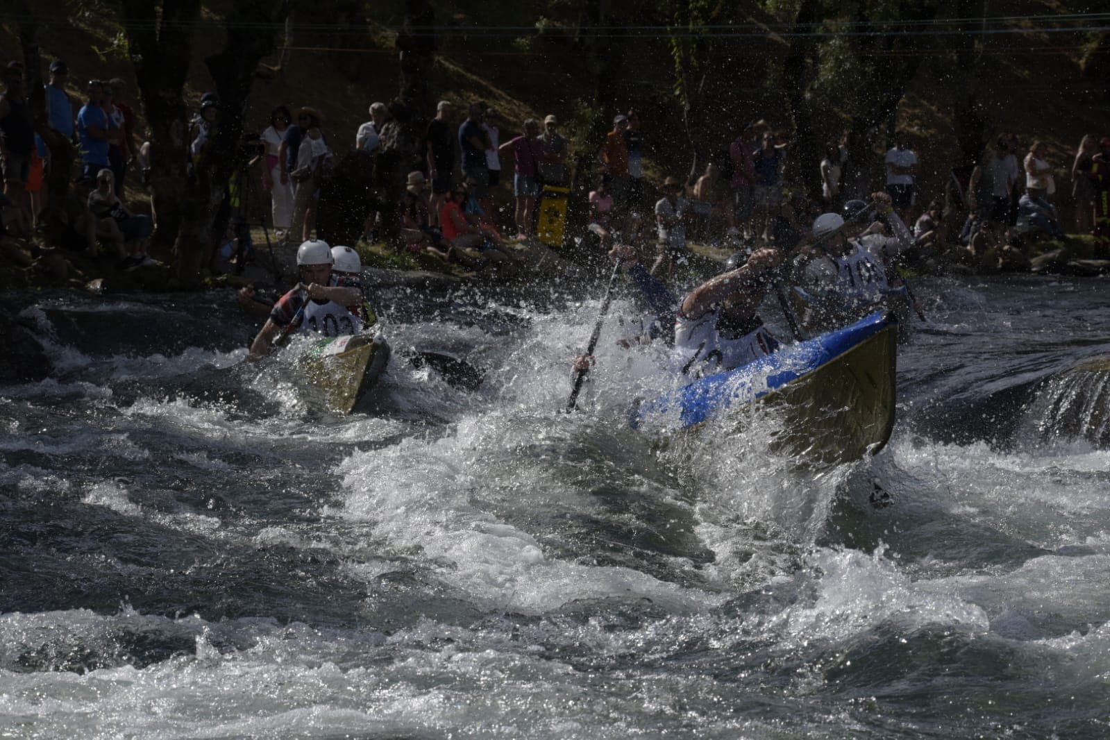 Action of the bronze medal-winning men's C2 team