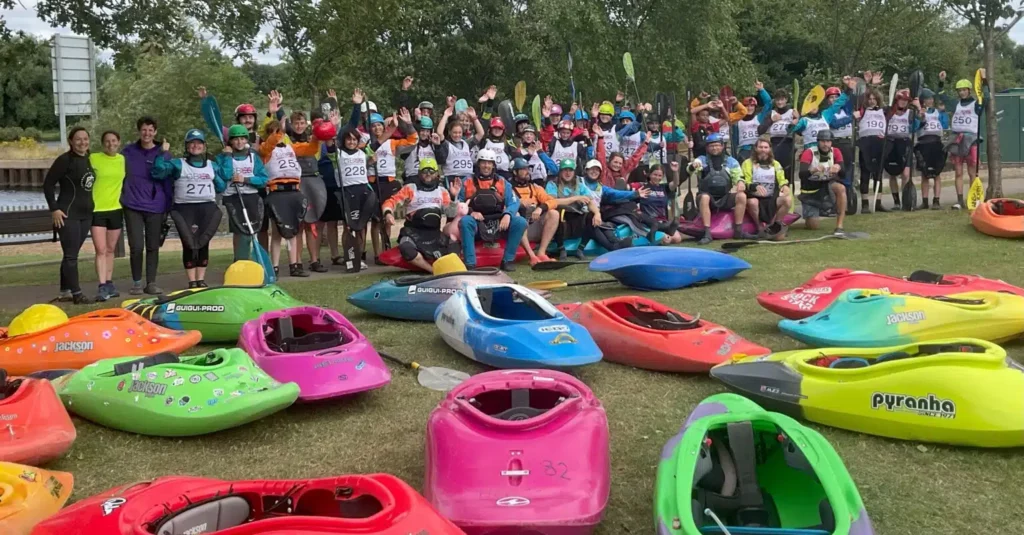 Paddlers at the GB freestyle camp