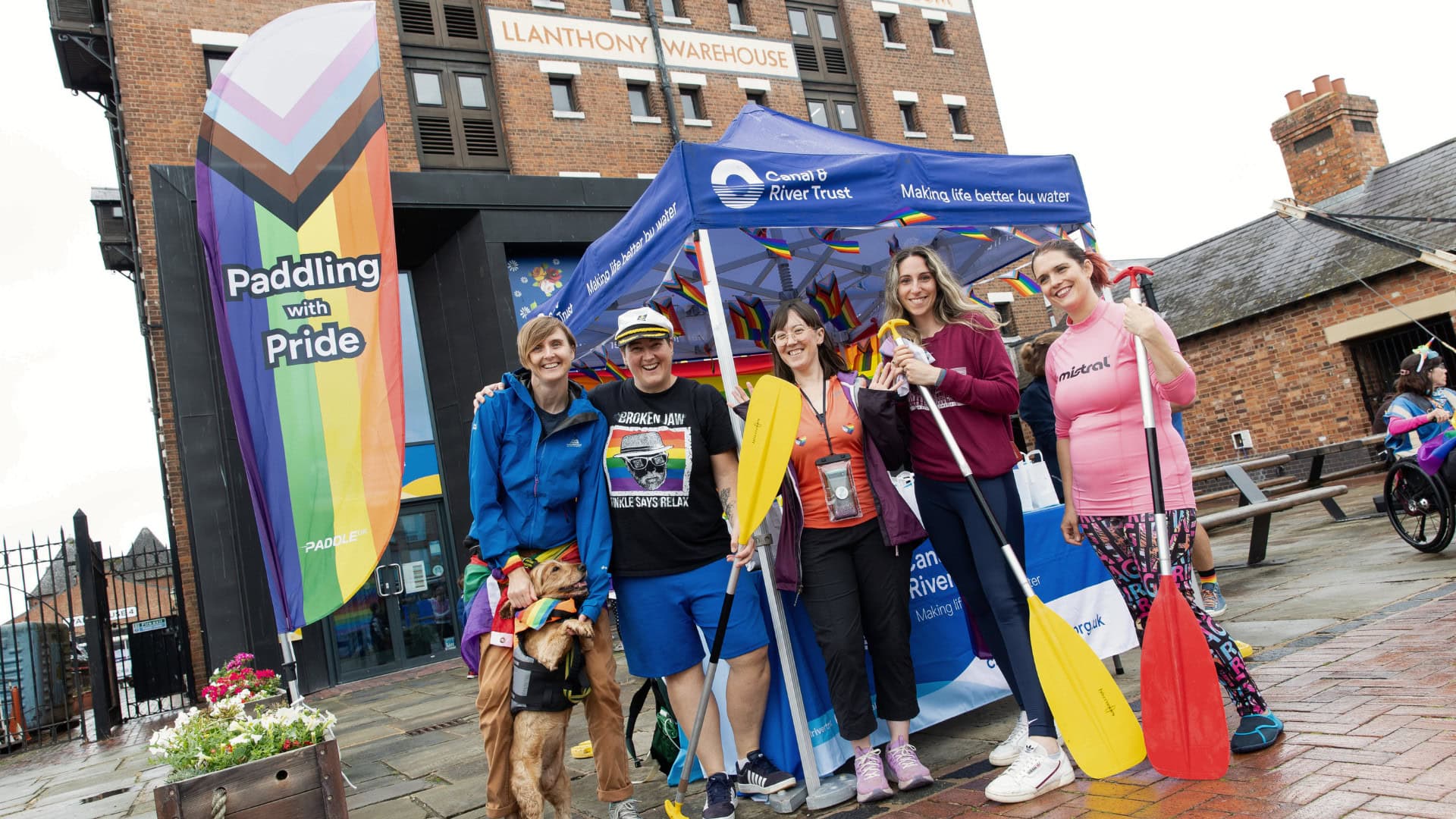 Paddling with Pride at Gloucester Docks hosted by the Canal and River Trust in partnership with Paddle UK