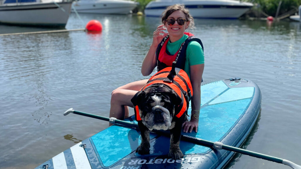 Jessica Toale on her paddleboard