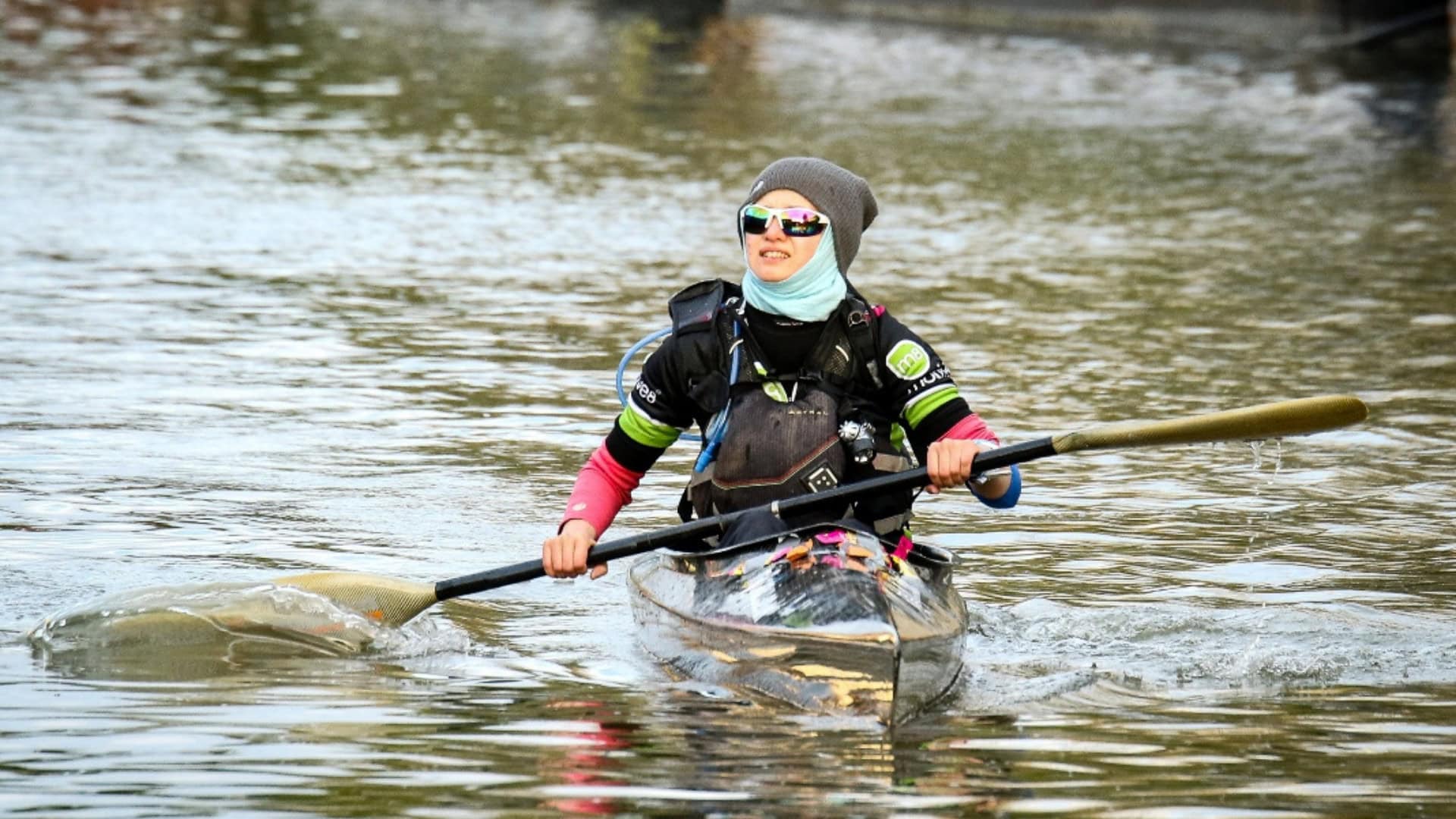 Anna Stishova kayaking