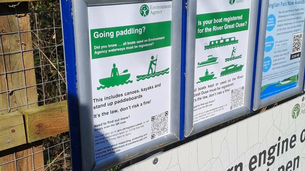 Environment Agency licensing signs