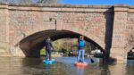 Paddling under Barrow bridge