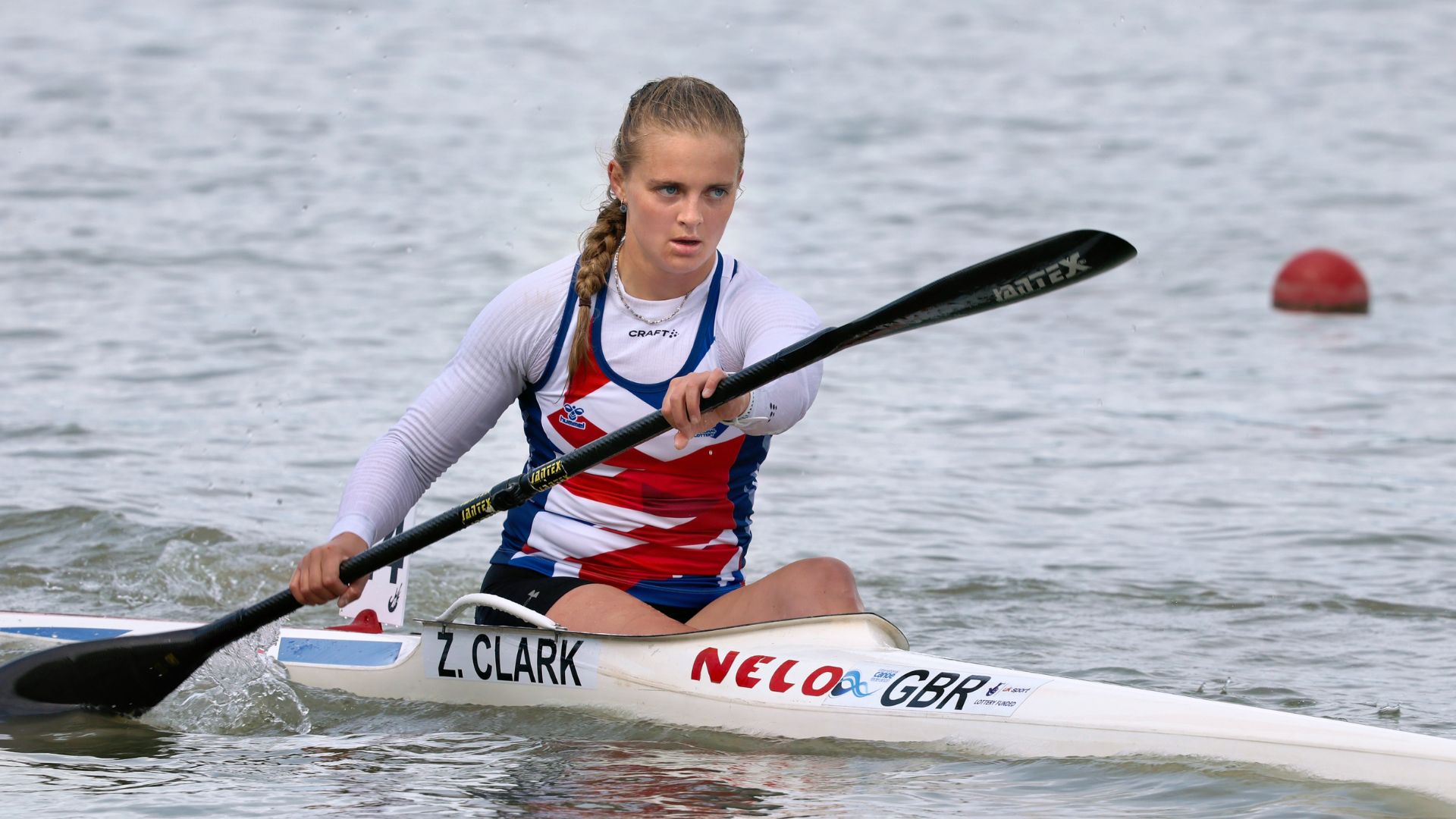 Zoe Clark in the 5km in Szeged.