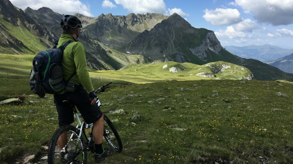 Mountain biking in the mountains by Kay Liedl