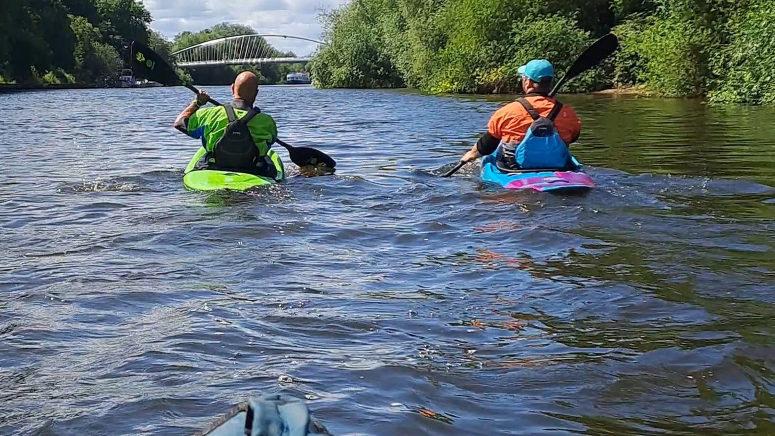 Two paddlers on the River Ouse