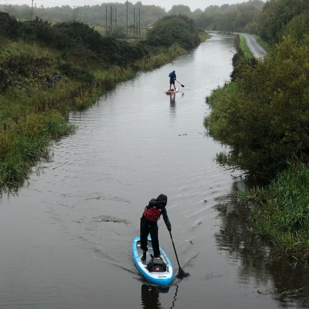 Paddling during Storm Babet