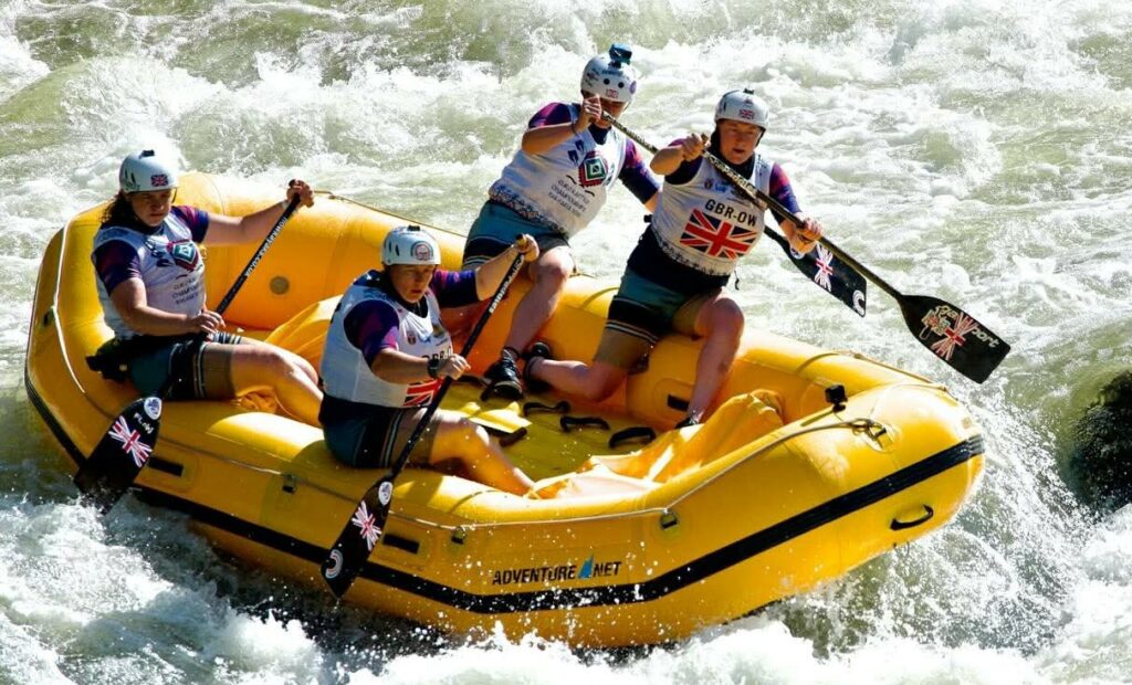One of the British teams rafting in the Euros.