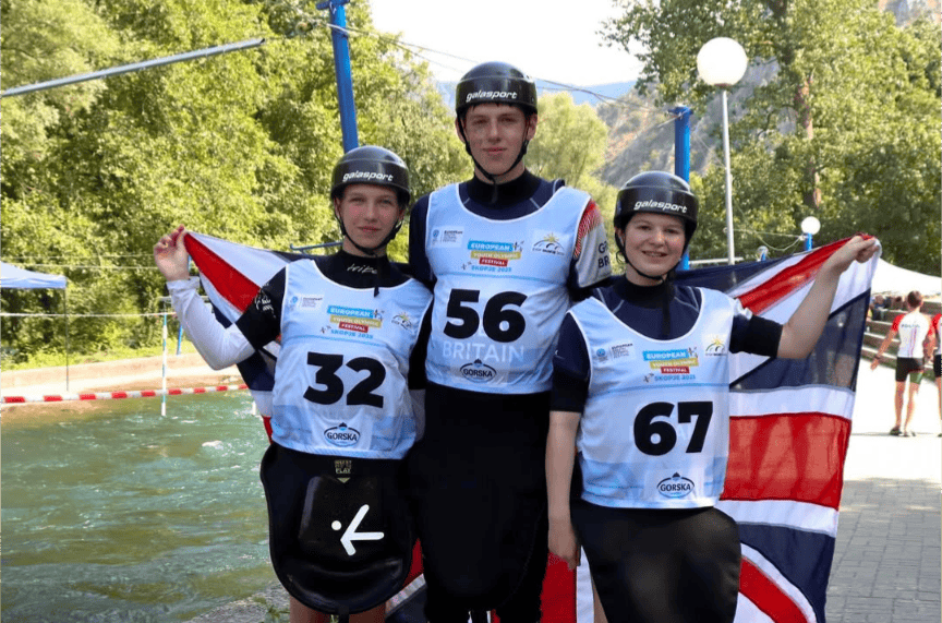 Team GB canoe slalom athletes - EYOF