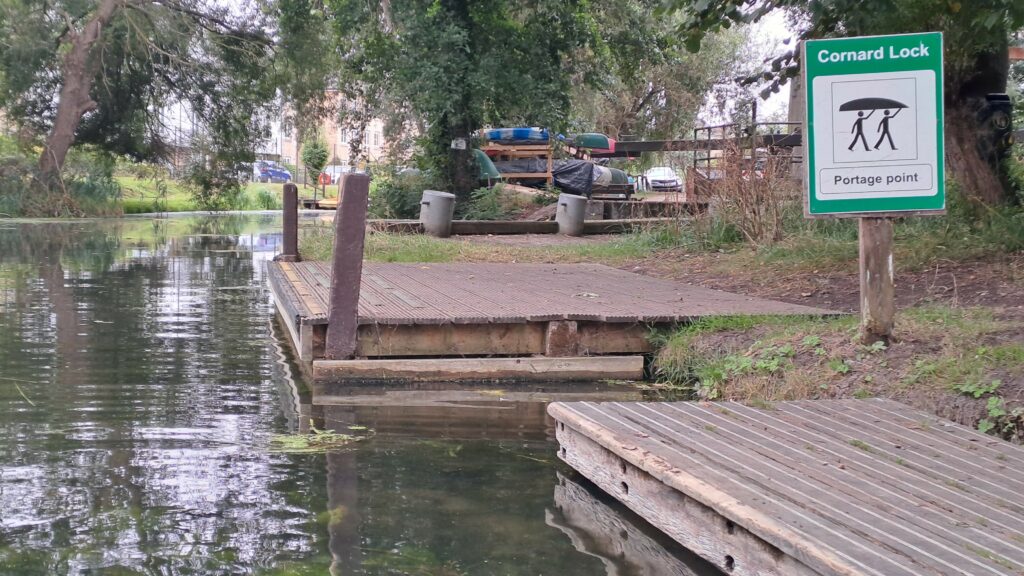 Landing stage at Cornard Lock