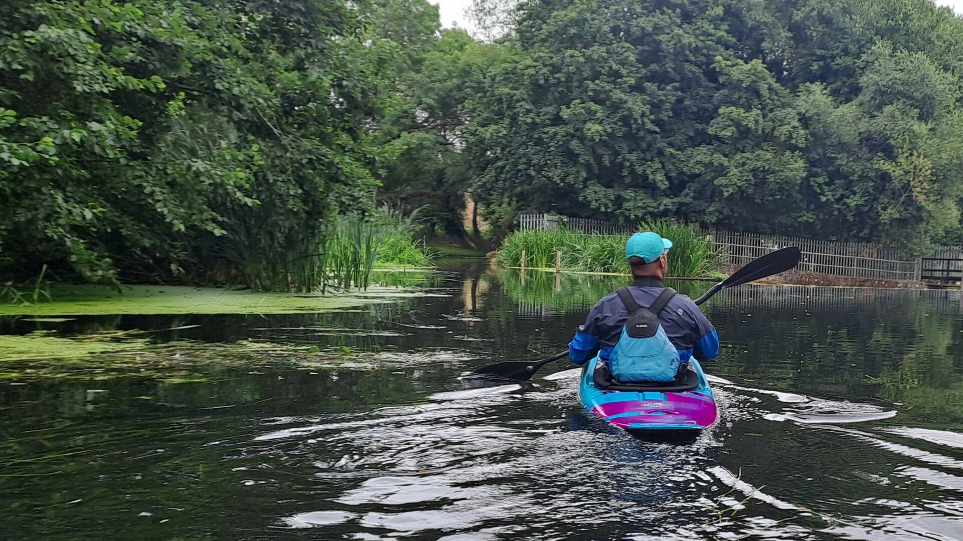 Paddler on River Stour