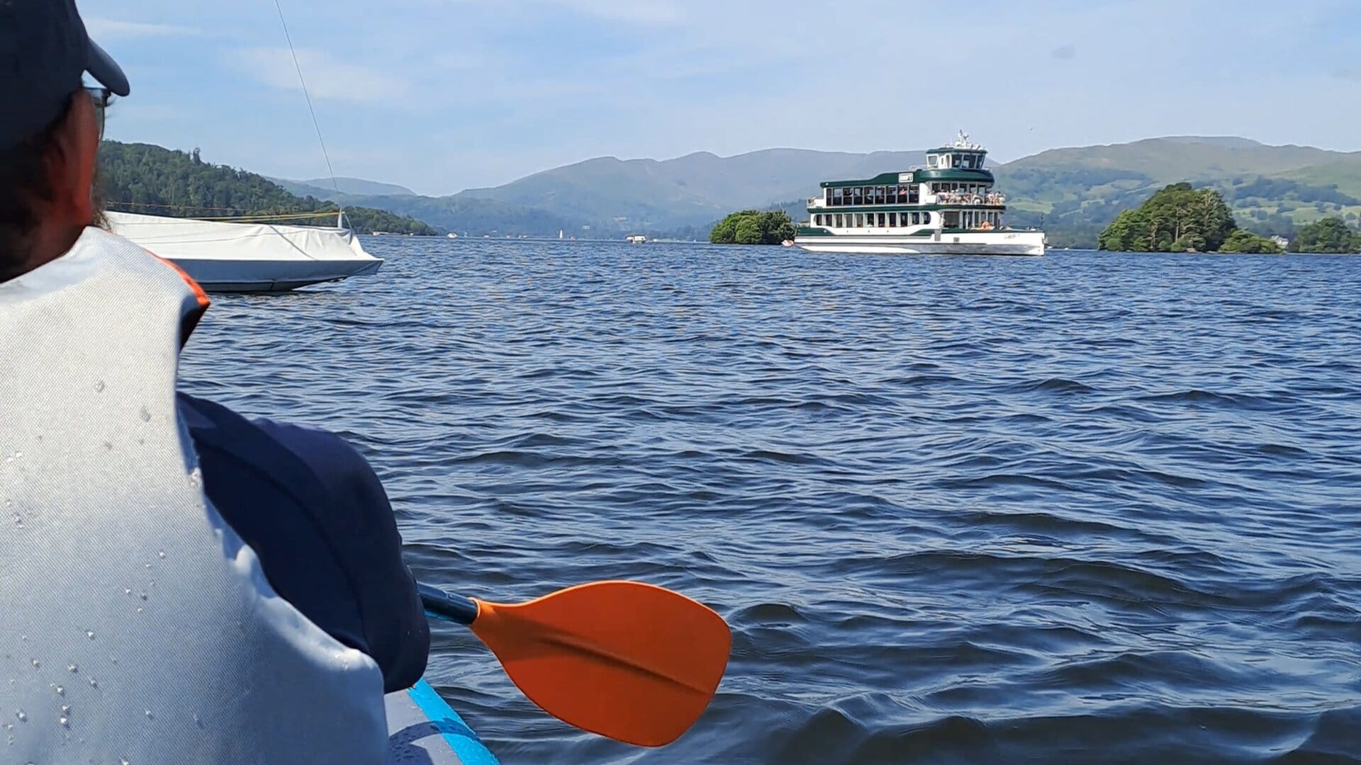 Windermere ferry in the background