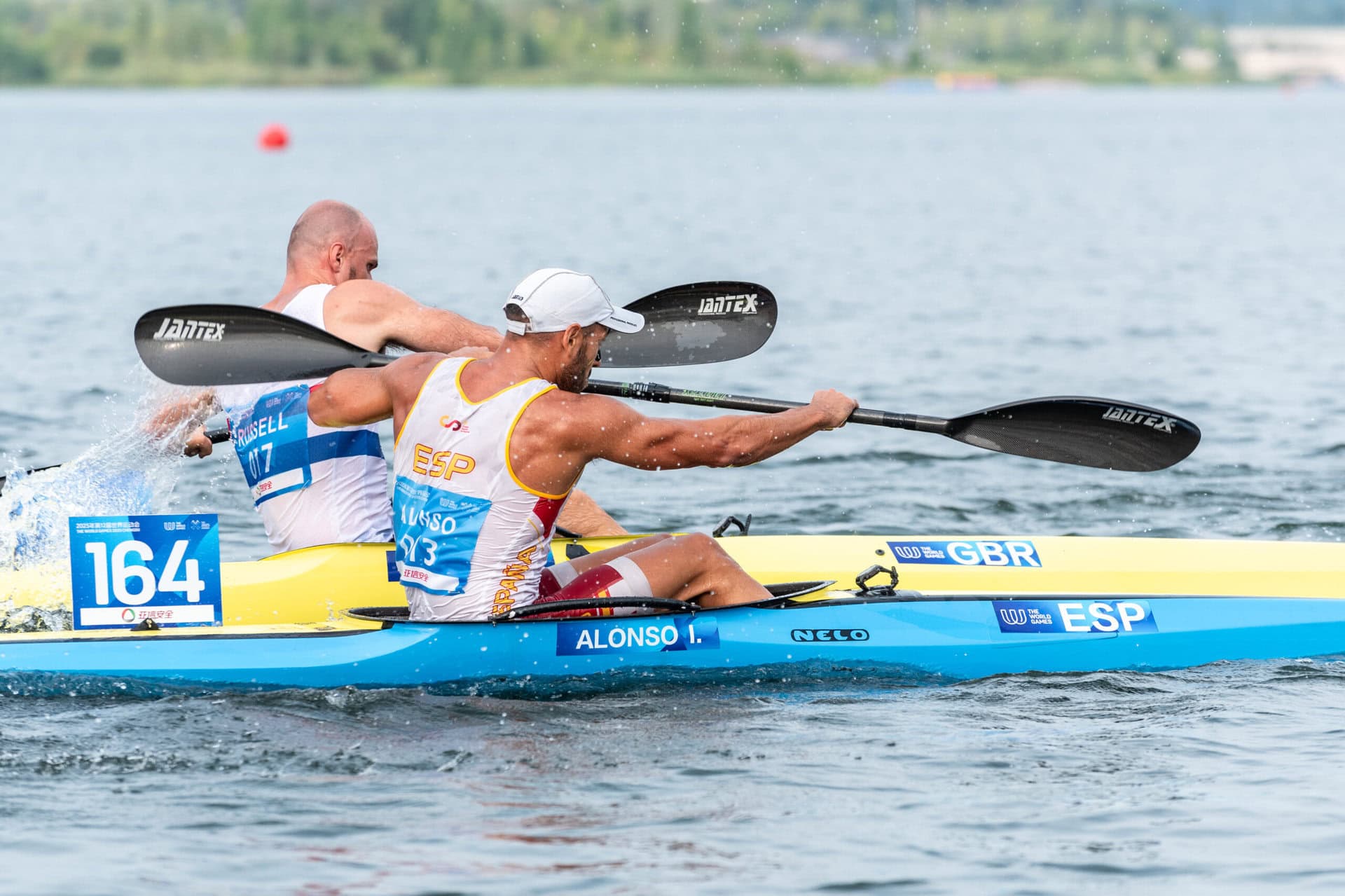 James Russell competing in the K1 long at TWG 2025.