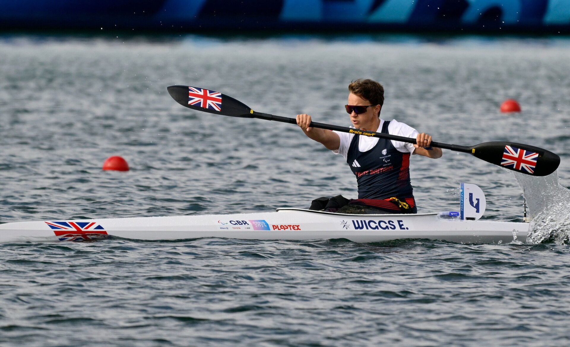 Wiggs in Para Canoe Finals during the 2024 Paris Paralympics at Olympic Nautical Stadium, France.
