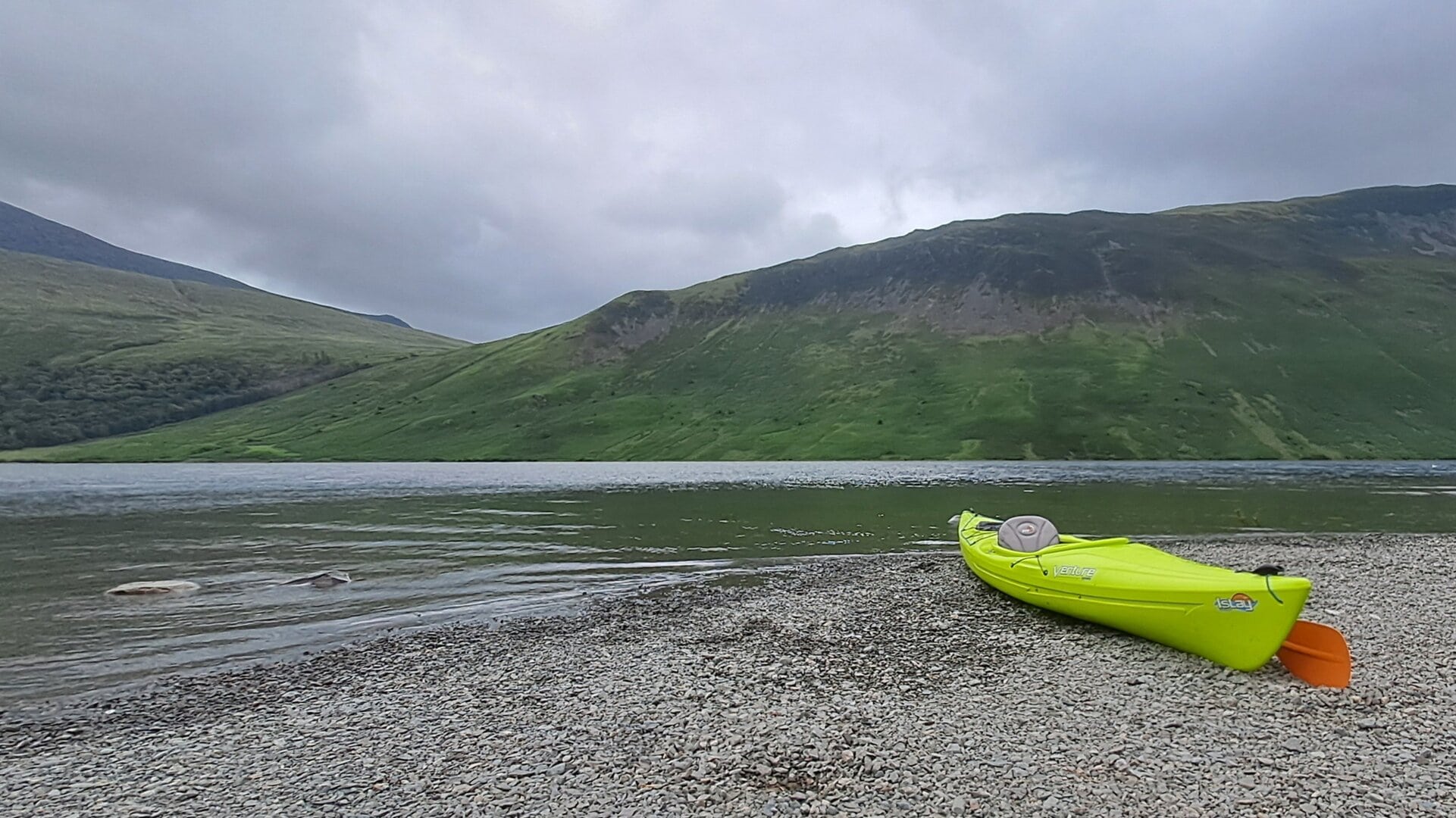 Kayak on the shore at Wast Water