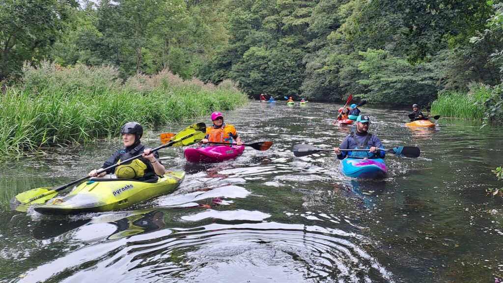 Group of paddlers on the water