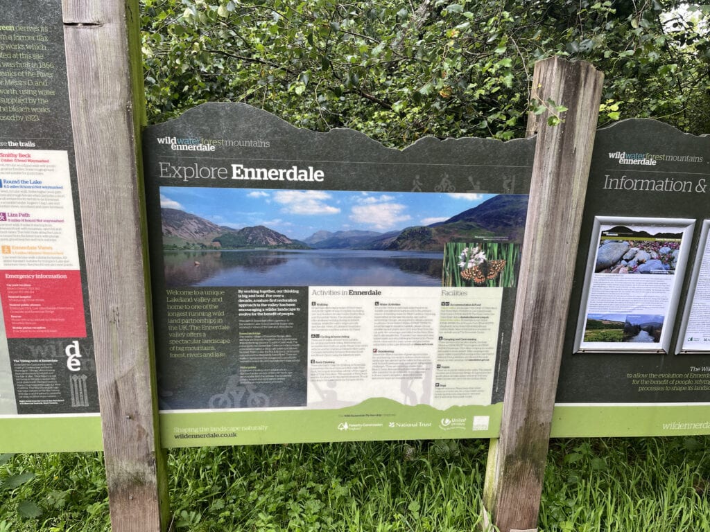 Sign about exploring Ennerdale