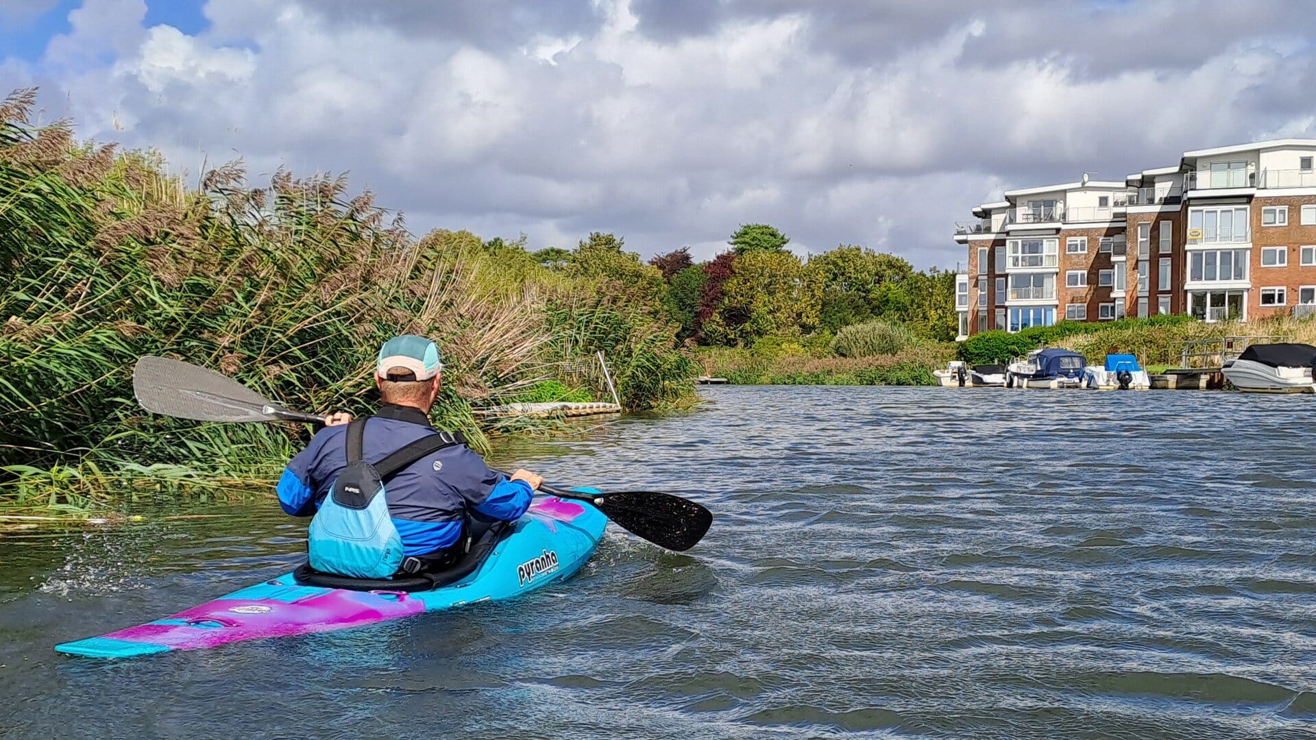 Paddler on the River Stour