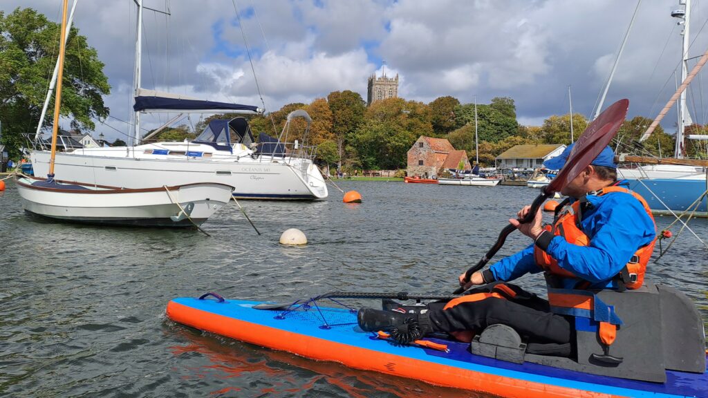 Paddling through Christchurch Town Quay