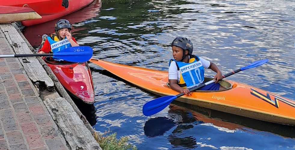 Children taking part in a race