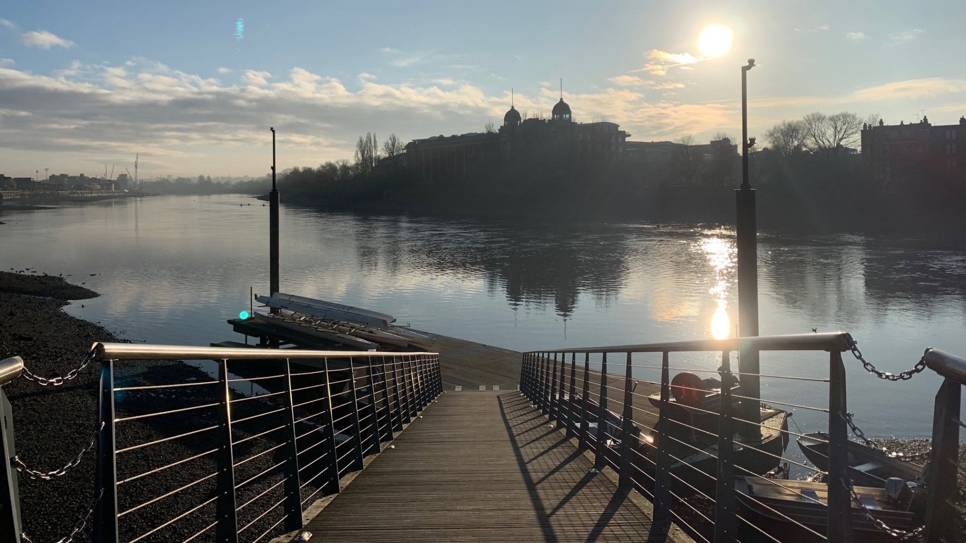 Fulham Reach Boat Club walkway to pontoon 