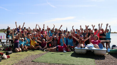 Mersea Water Park #ShePaddles Weekender group of female paddlers