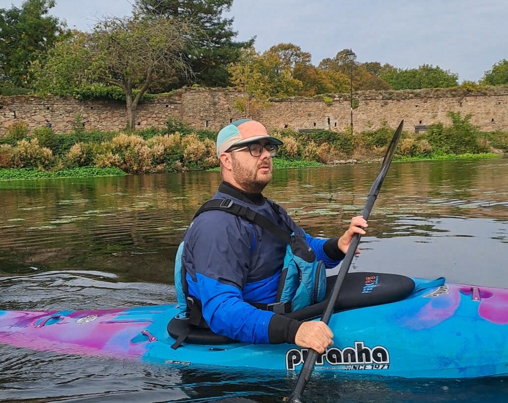 Paddler on the River Soar
